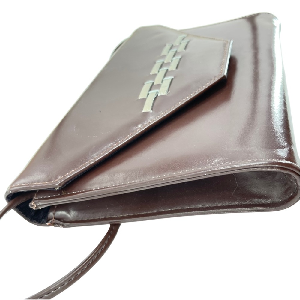 Vintage 60s Brown Purse Thin Strap - Picture 2 of 5